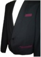 Blazer curto com dupla cor